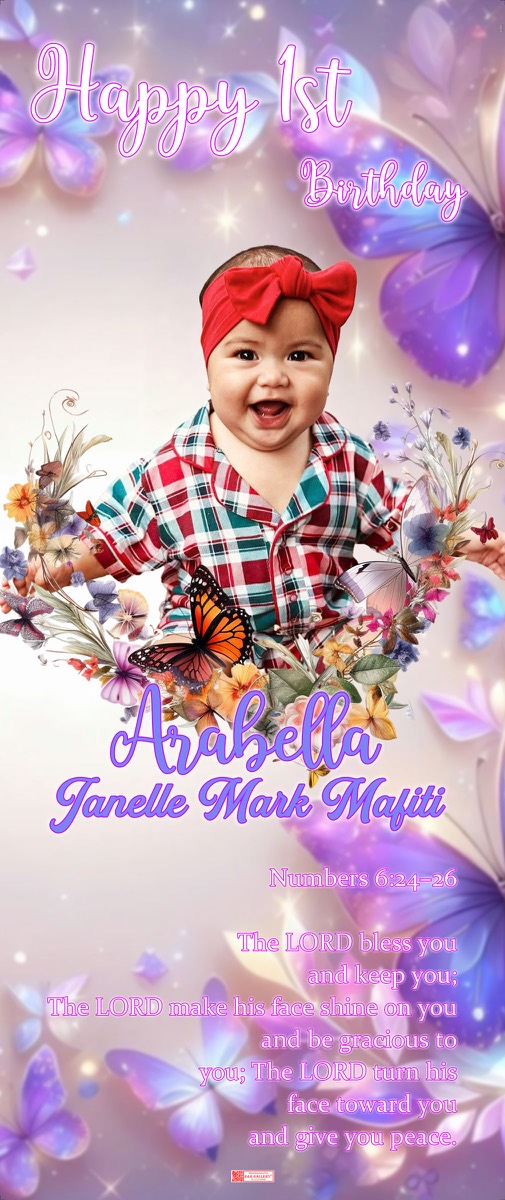Roll Up Banner design example – Birthday