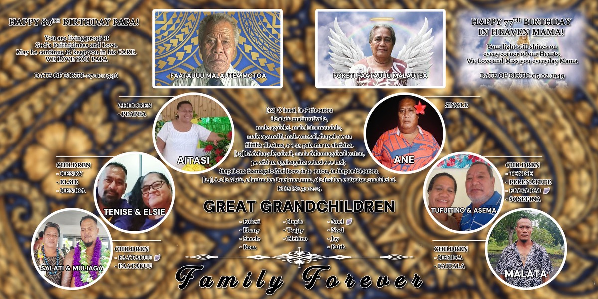 Wall Hanging Banners design example – Family Portrait
