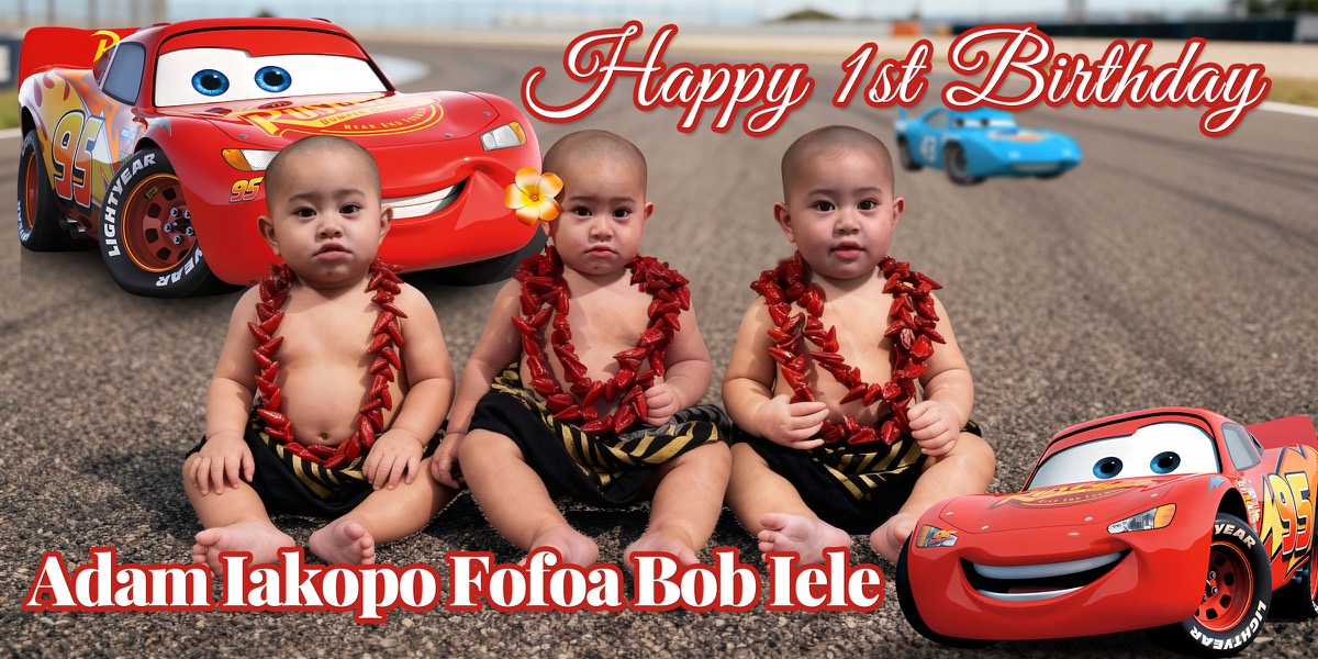 Wall Hanging Banners design example – 1st Birthday