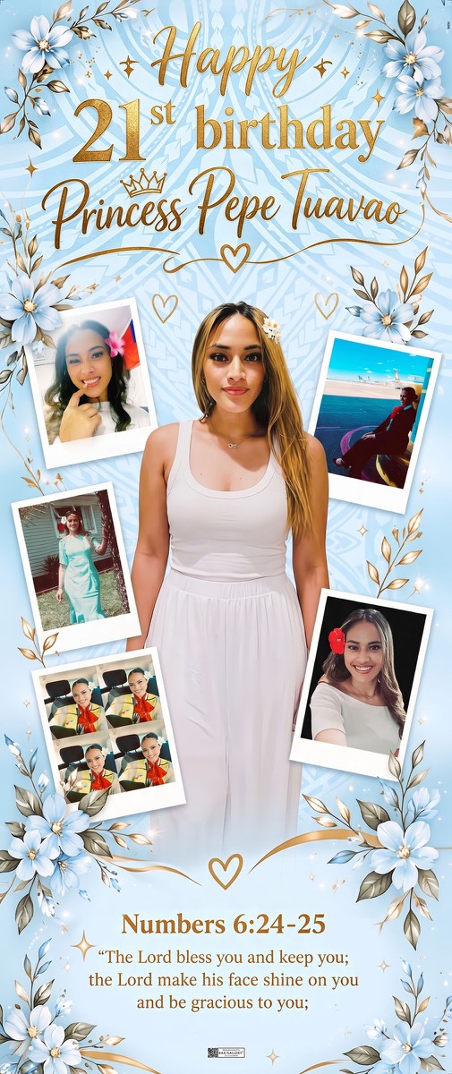 Roll Up Banner design example – 21st Birthday