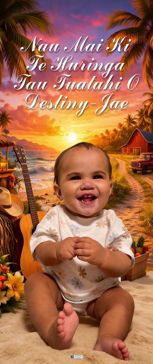 Roll Up Banner design example – 1st Birthday