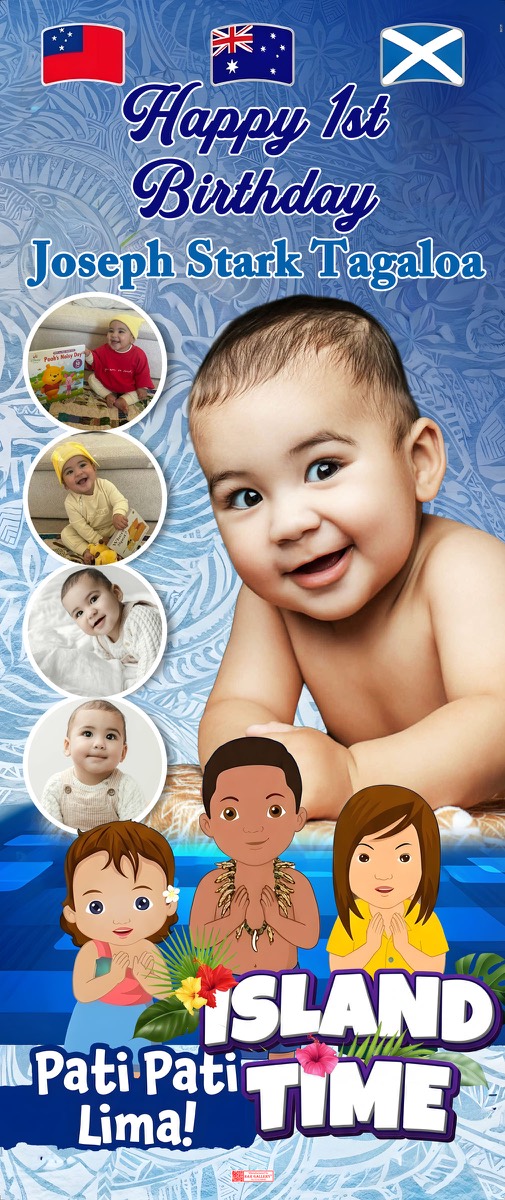Roll Up Banner design example – Birthday