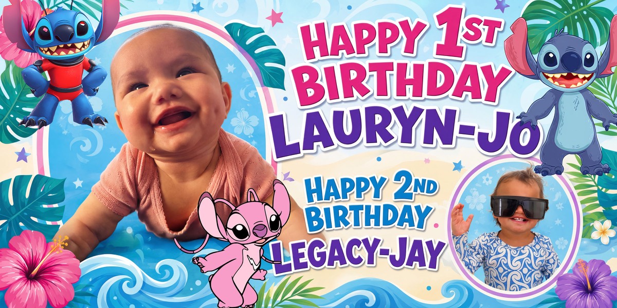 Wall Hanging Banners design example – Birthday