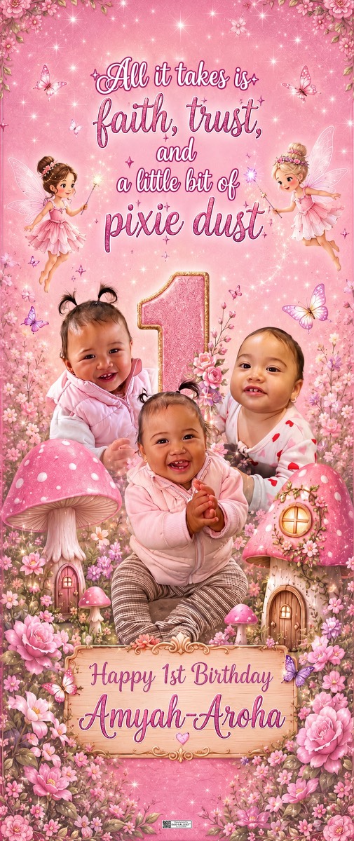 Roll Up Banner design example – Birthday