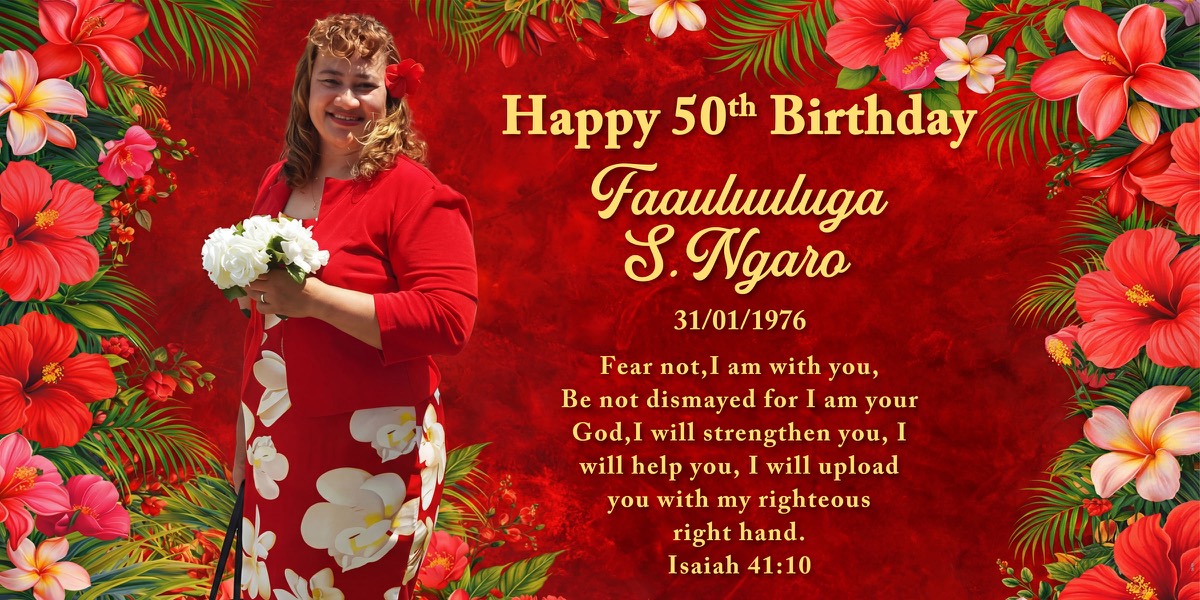 Wall Hanging Banners design example – 50th Birthday